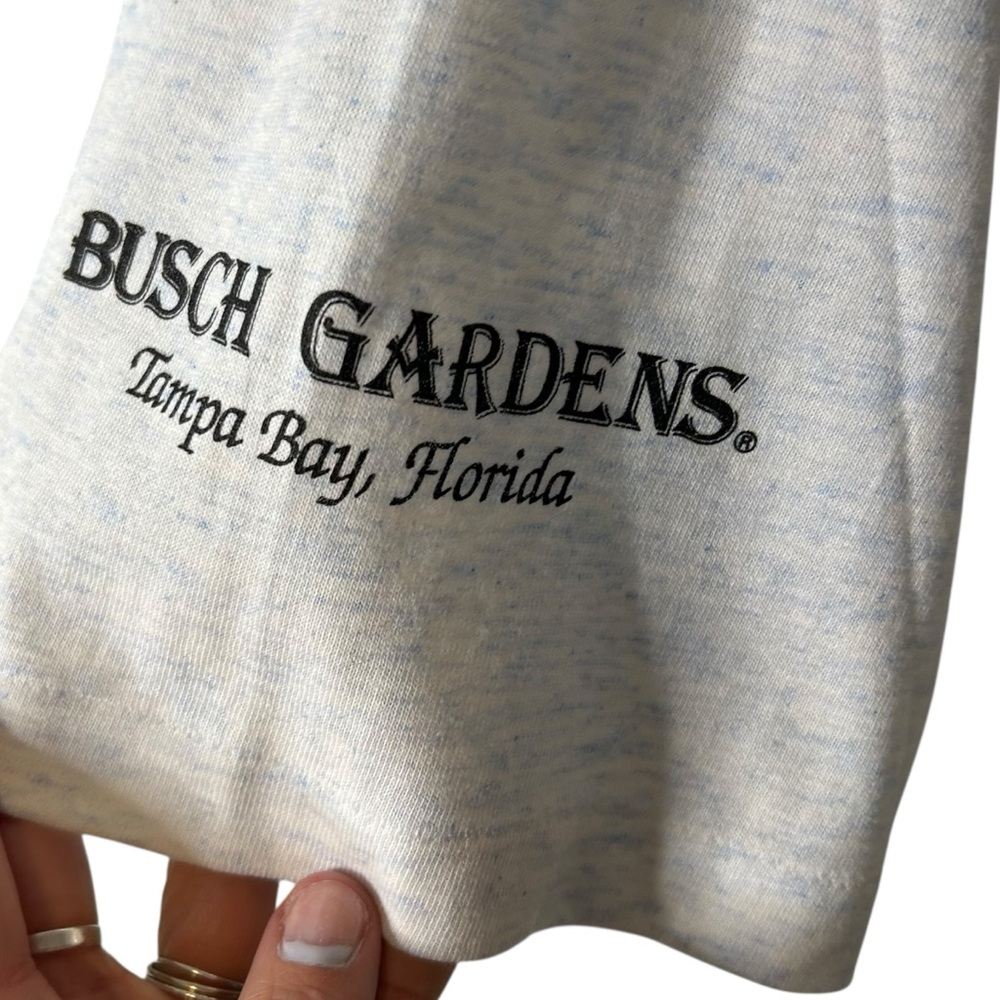 Vintage Serengeti Wrap Tee Busch Gardens Safari Animal Cal Cru Single Stitch XL - Picture 3 of 10